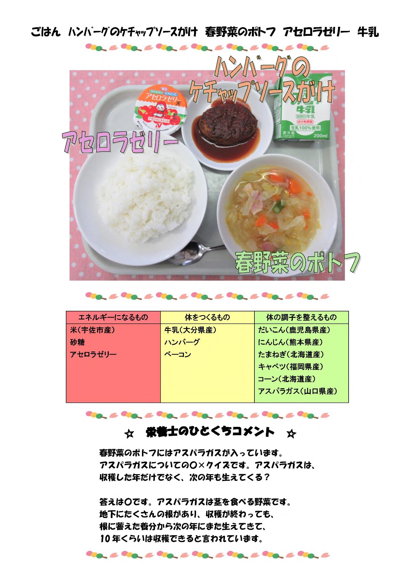 4月18日の給食