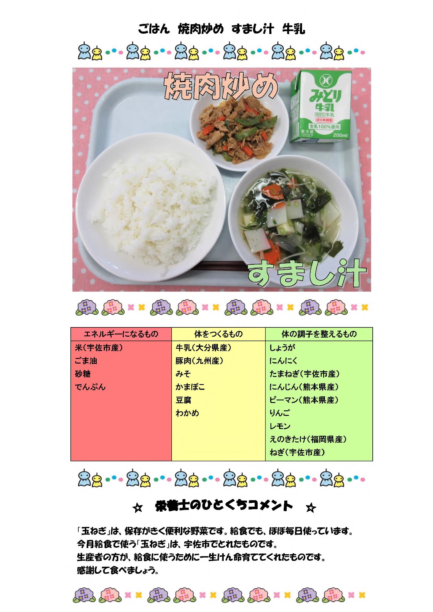 6月3日の給食