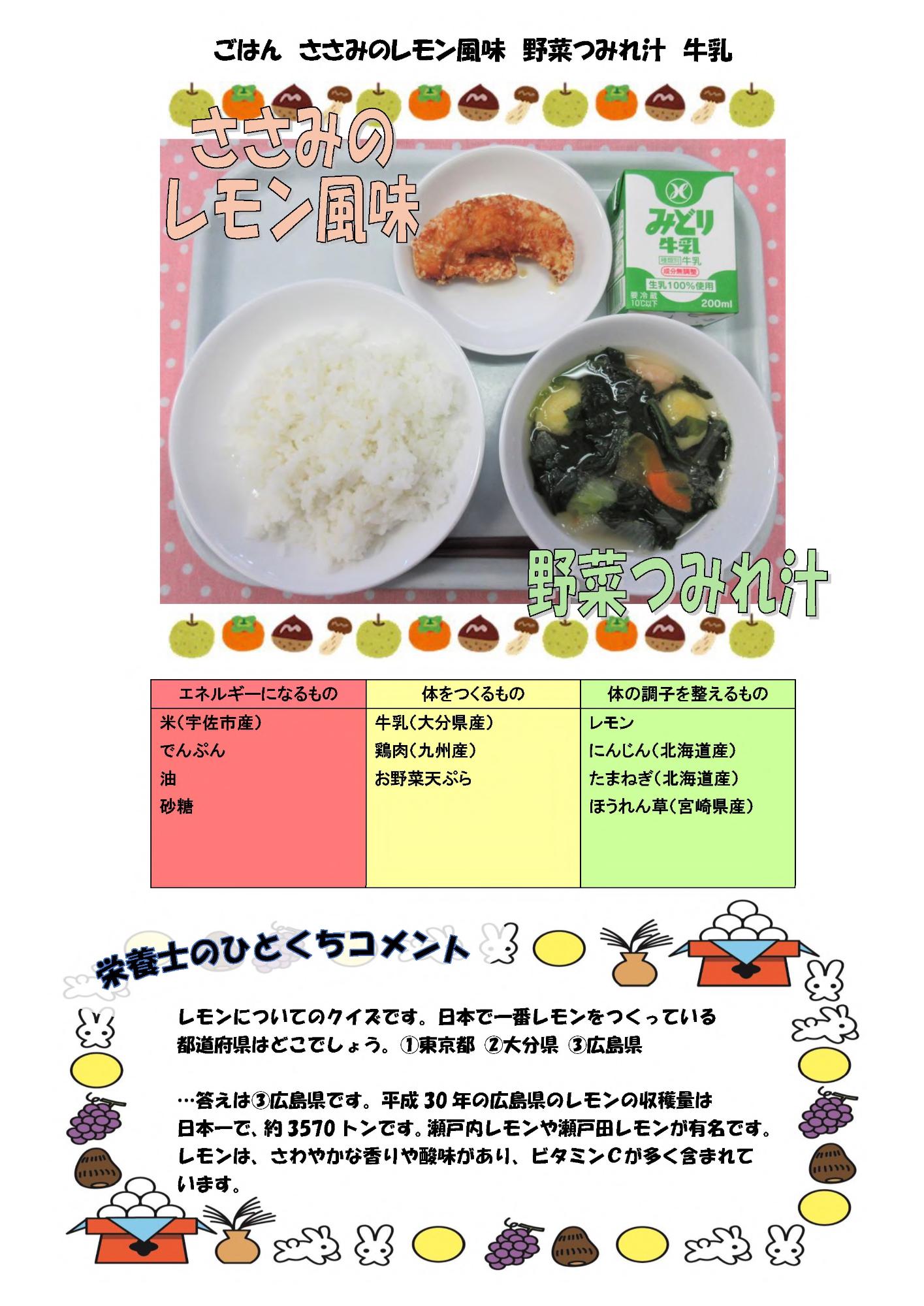 9月4日の給食