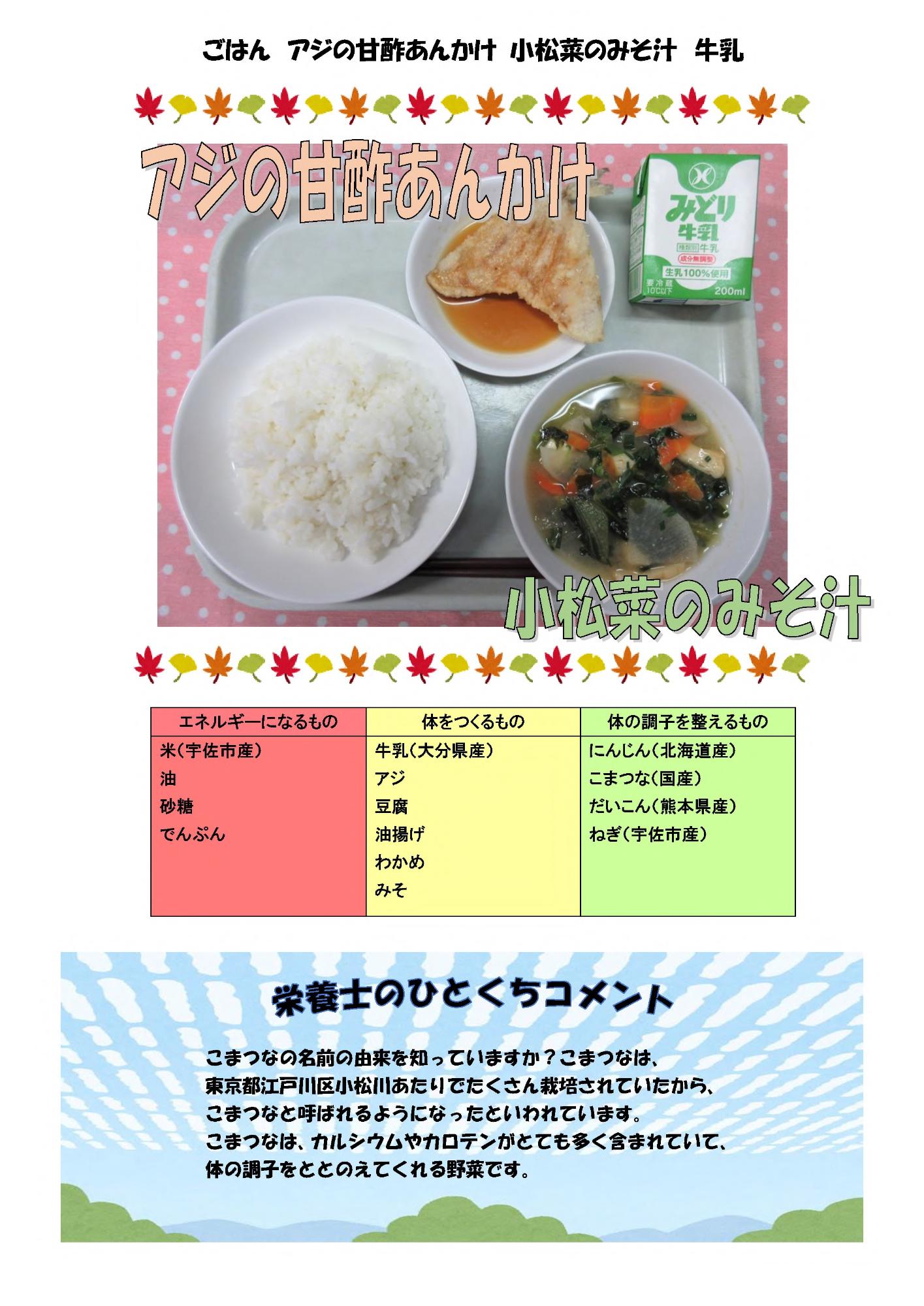 10月22日の給食