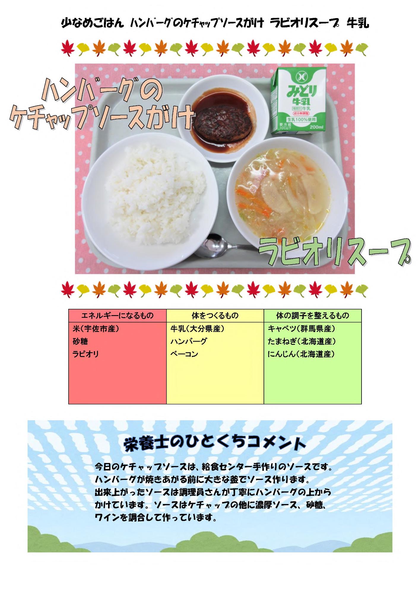 10月25日の給食
