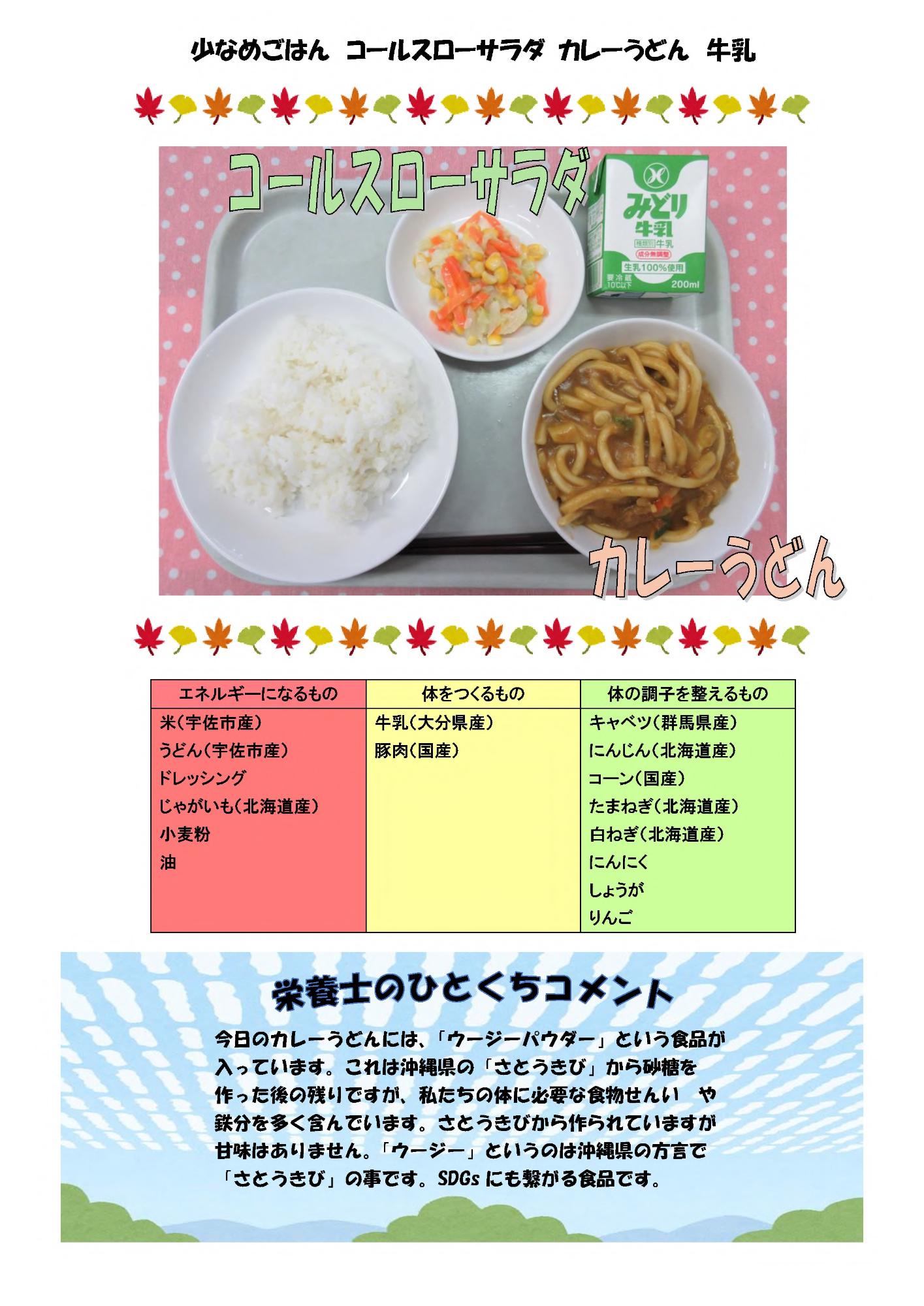 10月25日の給食