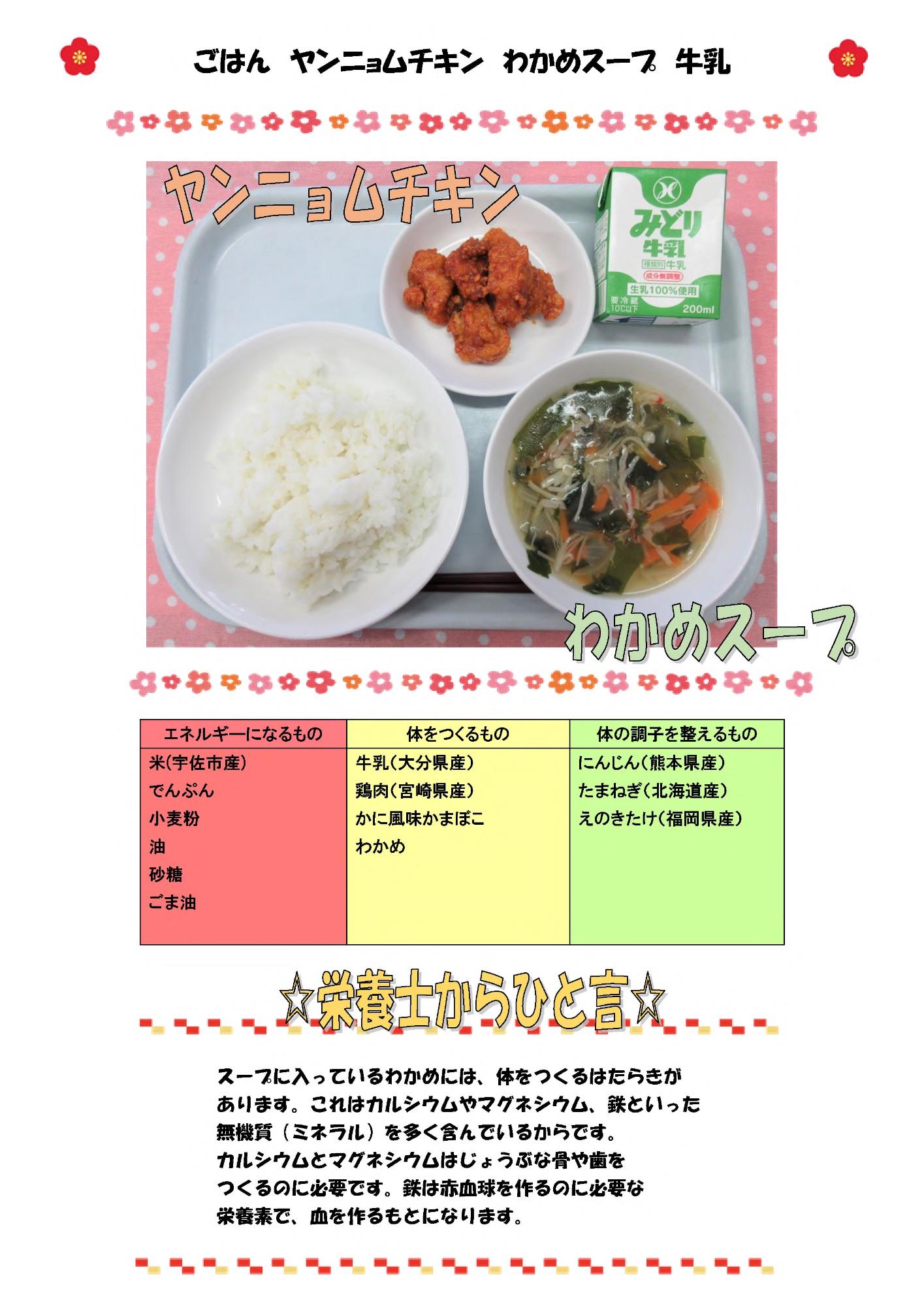 1月21日の給食
