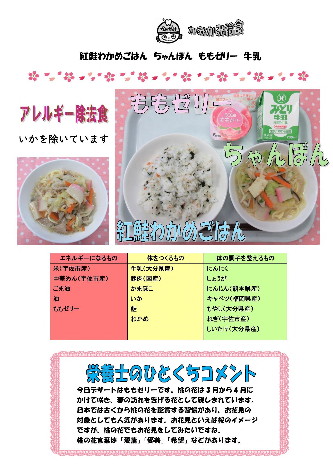 3月11日の給食