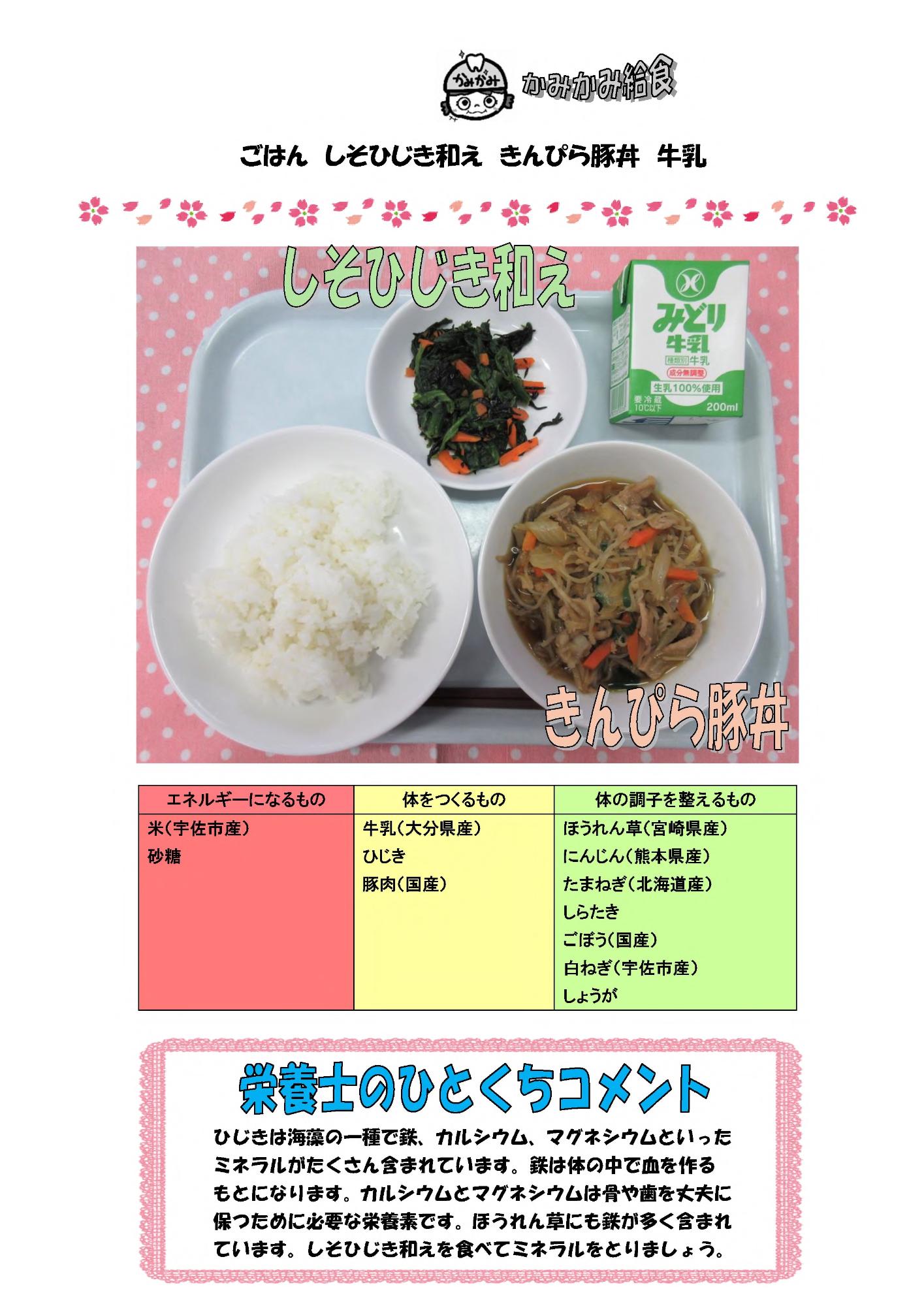 3月14日の給食