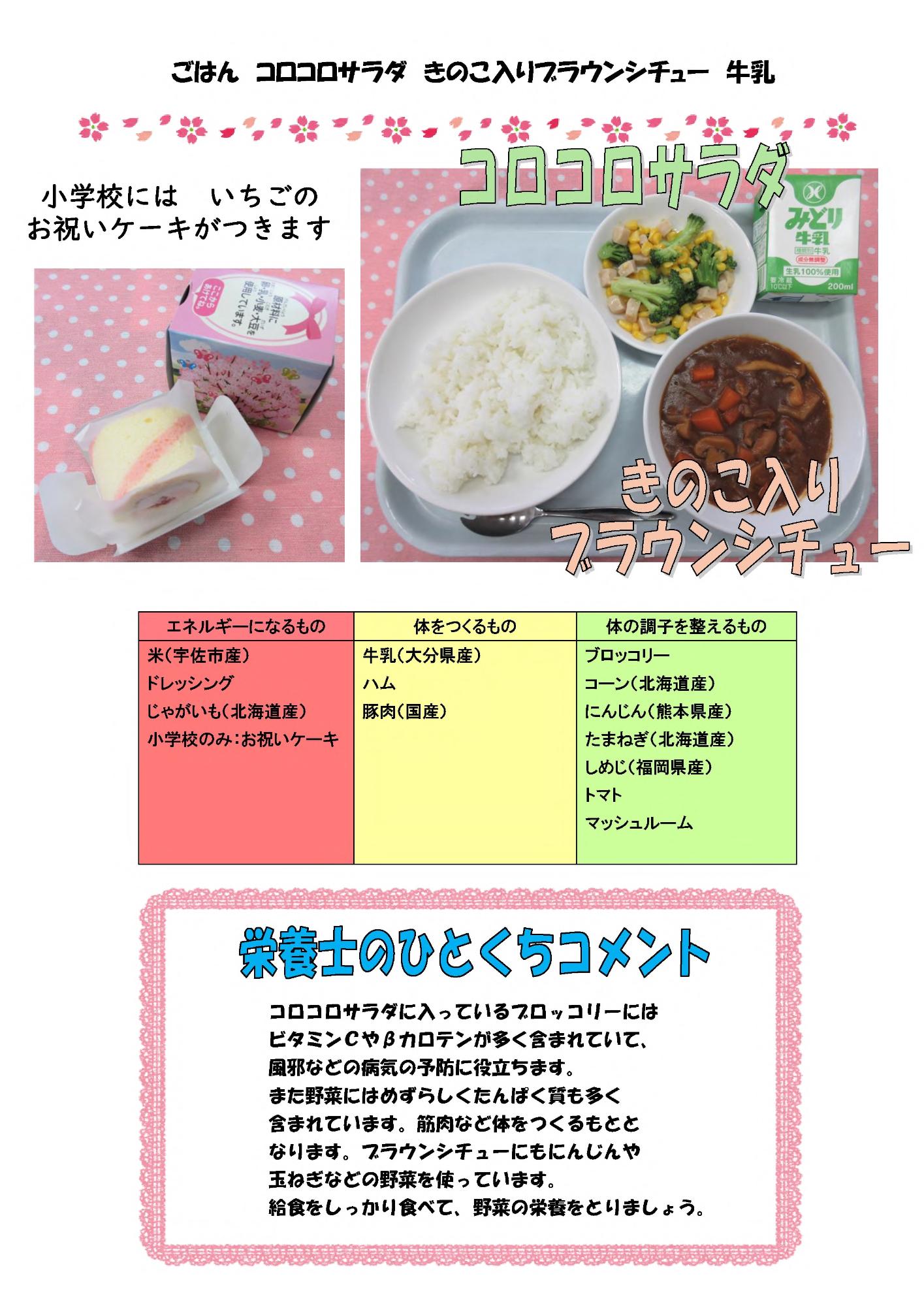 3月17日の給食