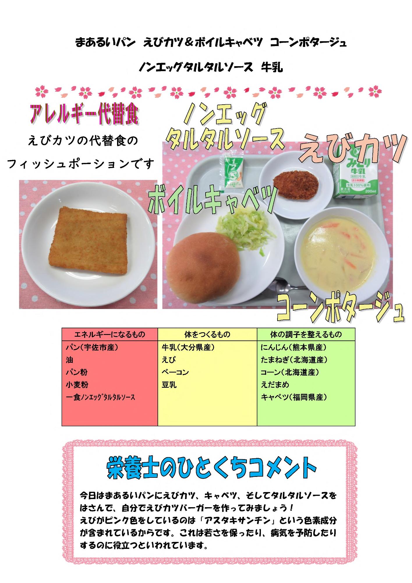 3月19日の給食
