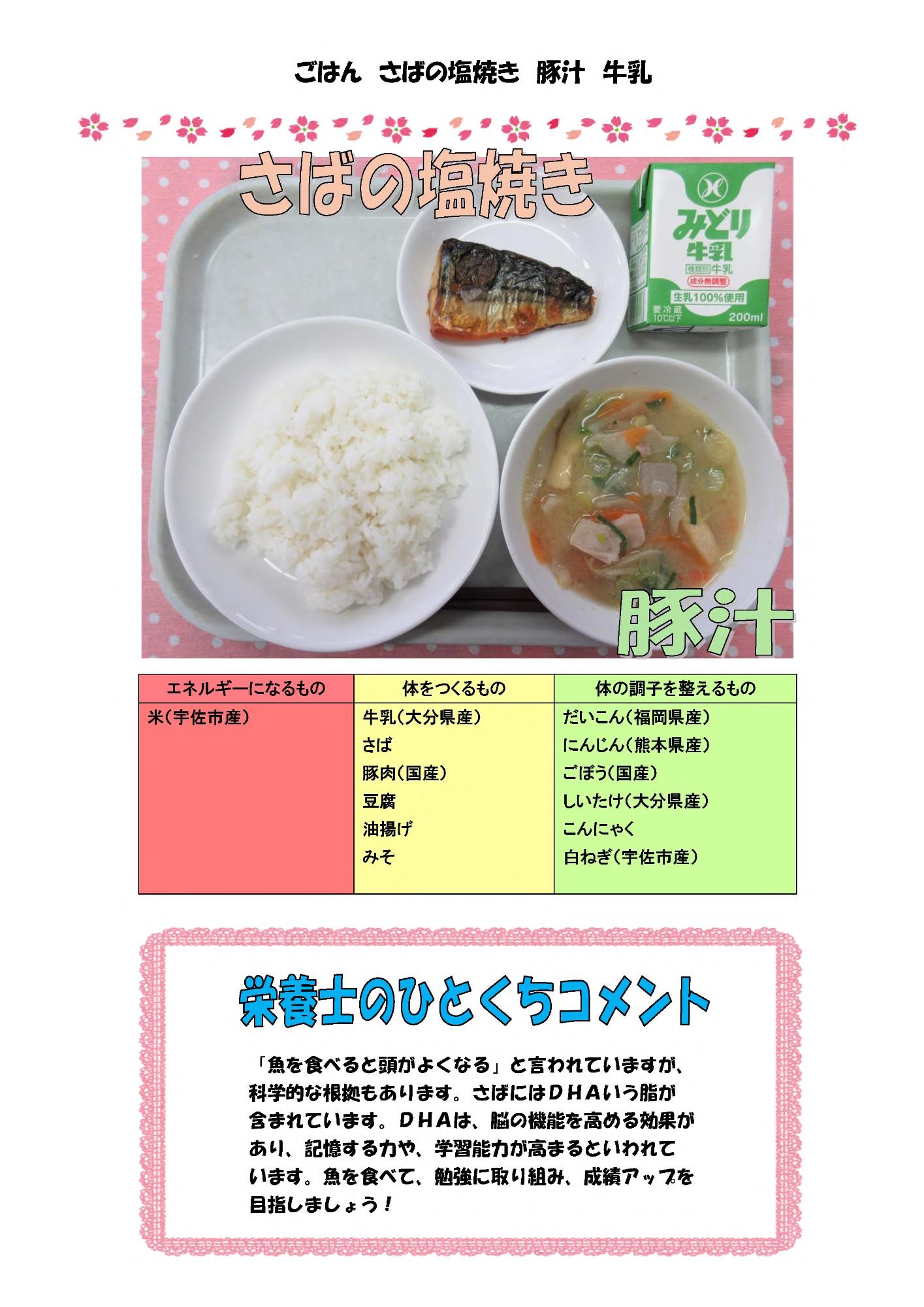 3月24日の給食