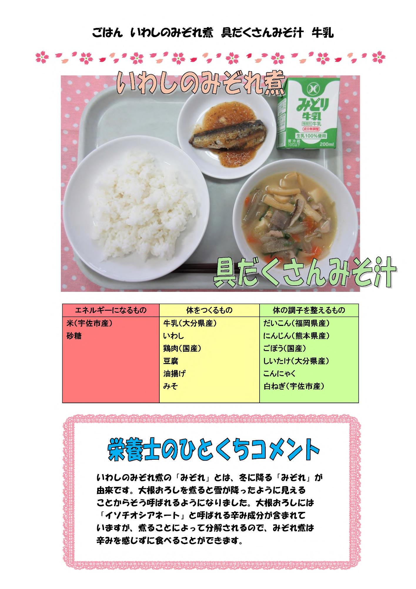3月24日の給食