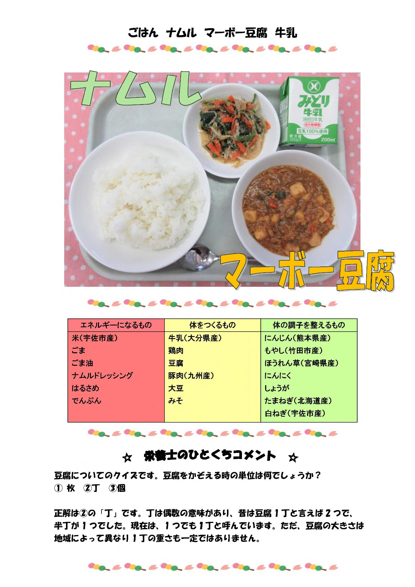 4月9日の給食