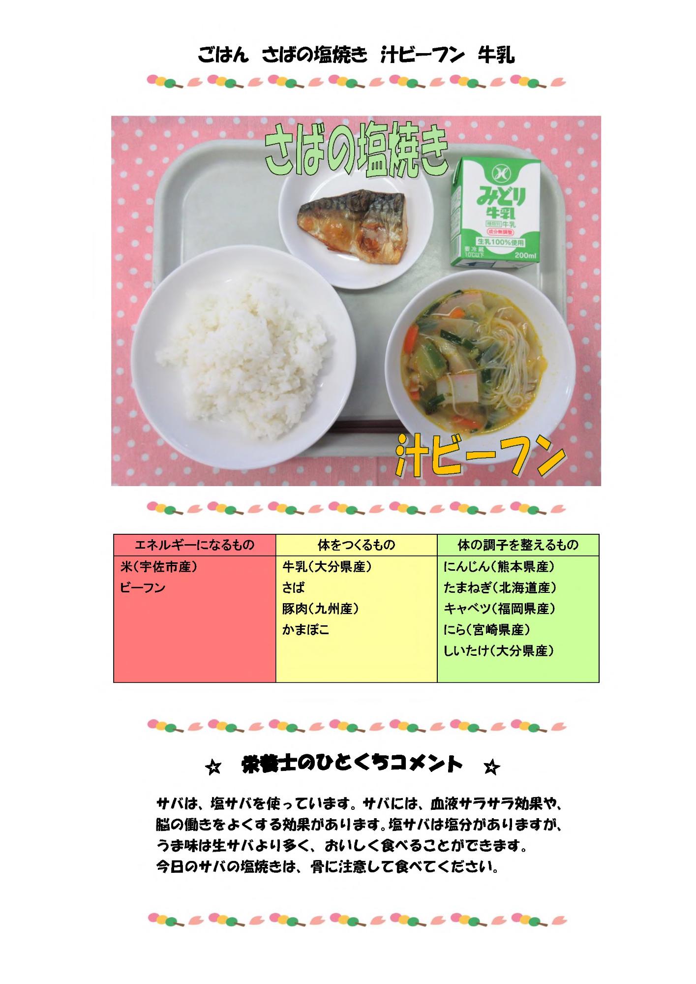 4月21日の給食