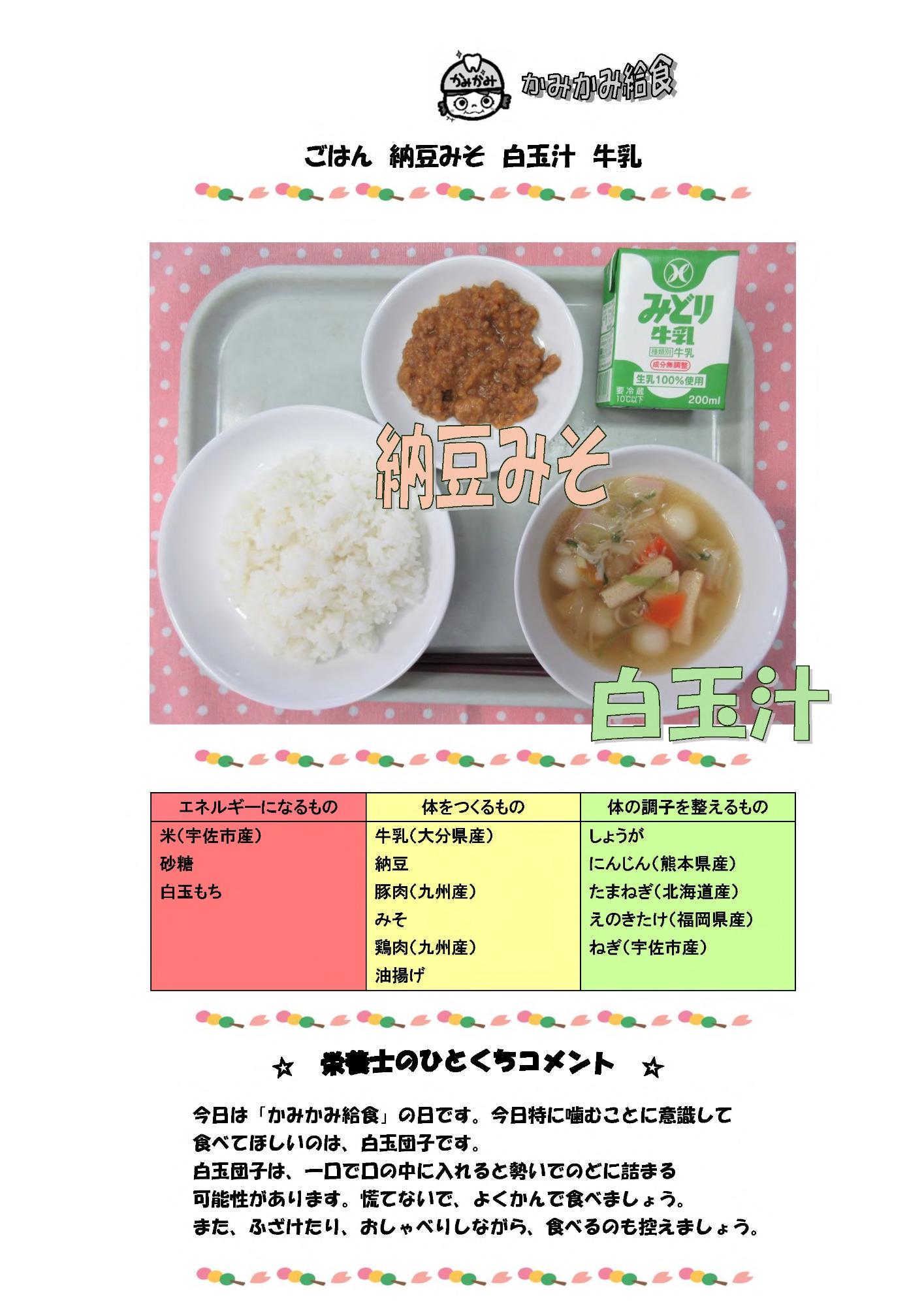 4月30日の給食