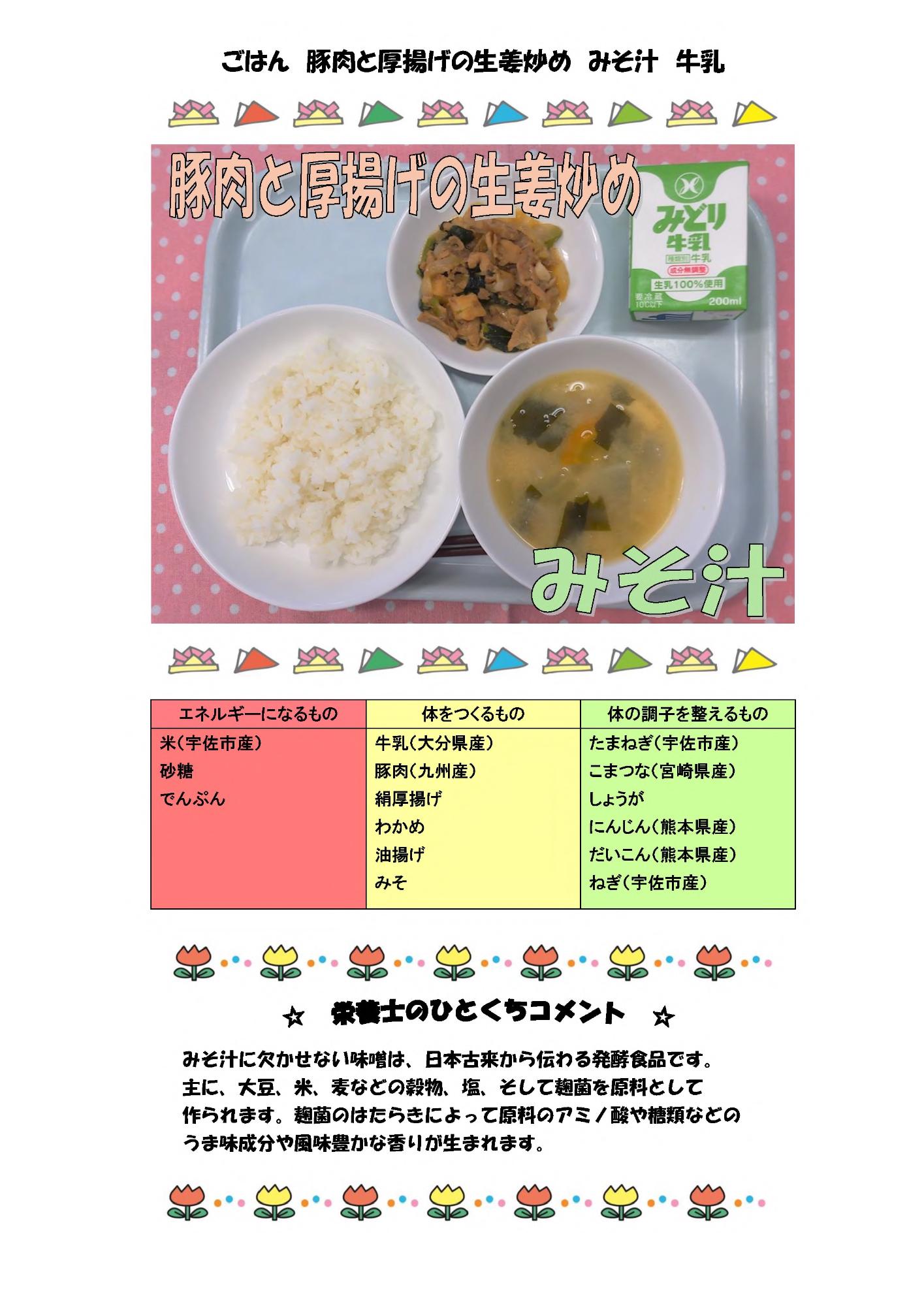5月20日の給食