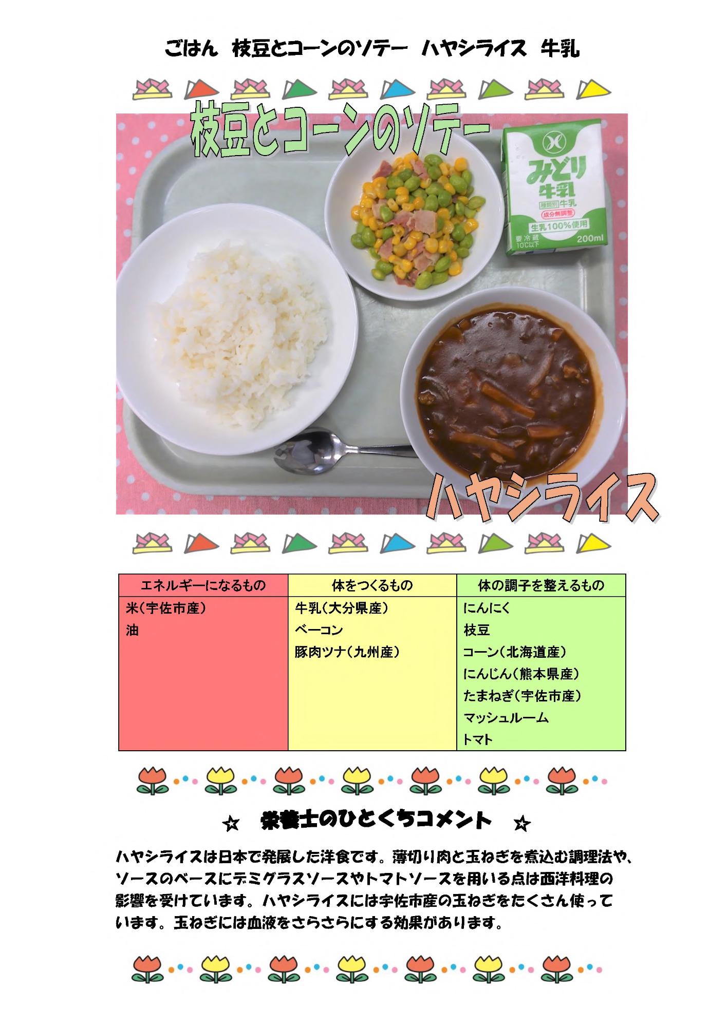 5月21日の給食