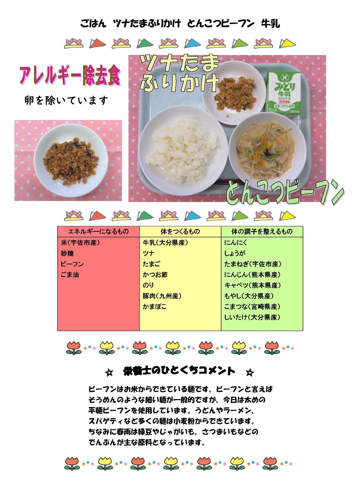 5月29日の給食