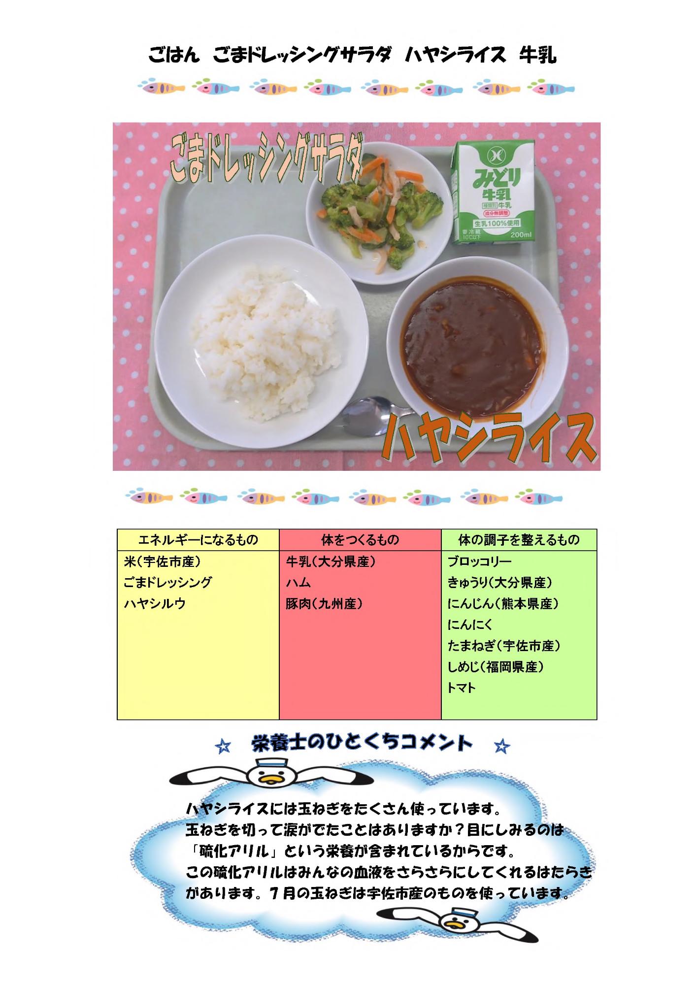 7月4日の給食
