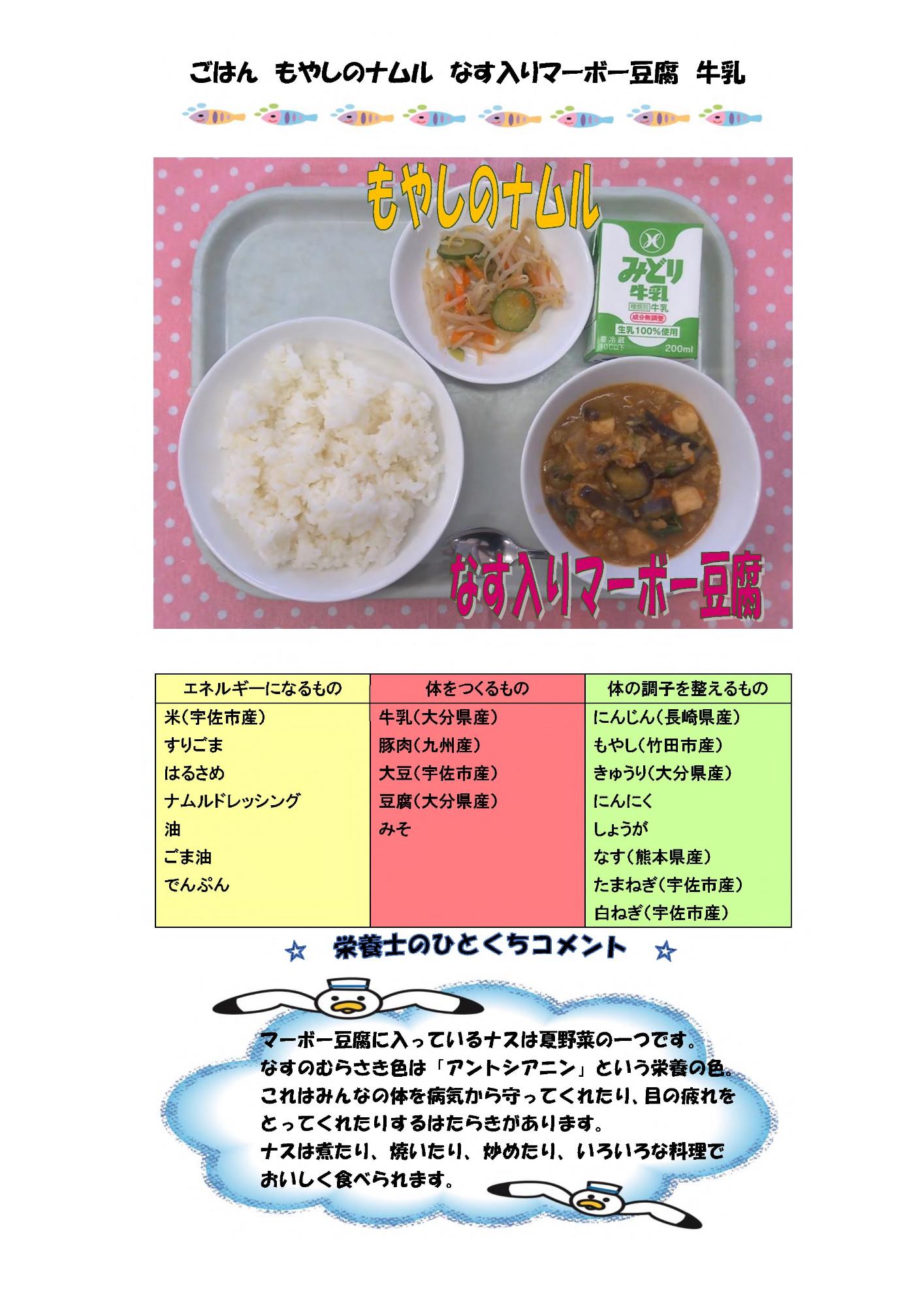 7月9日の給食