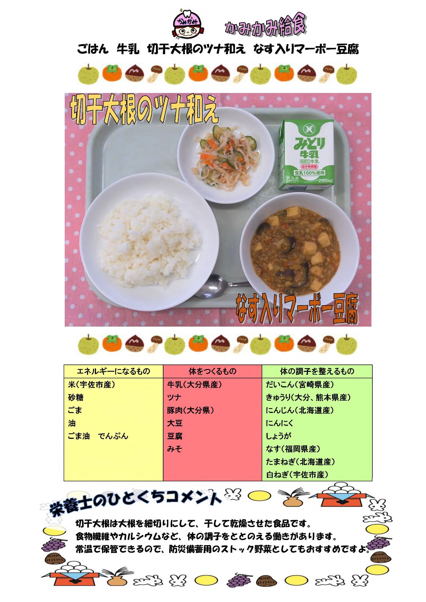 9月1日の給食