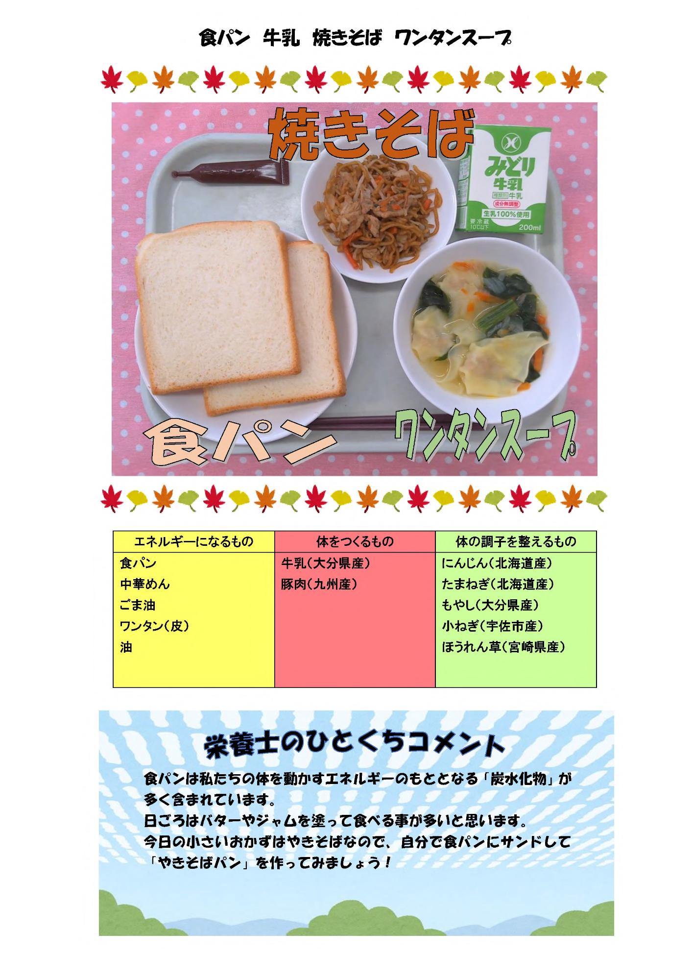 10月2日の給食
