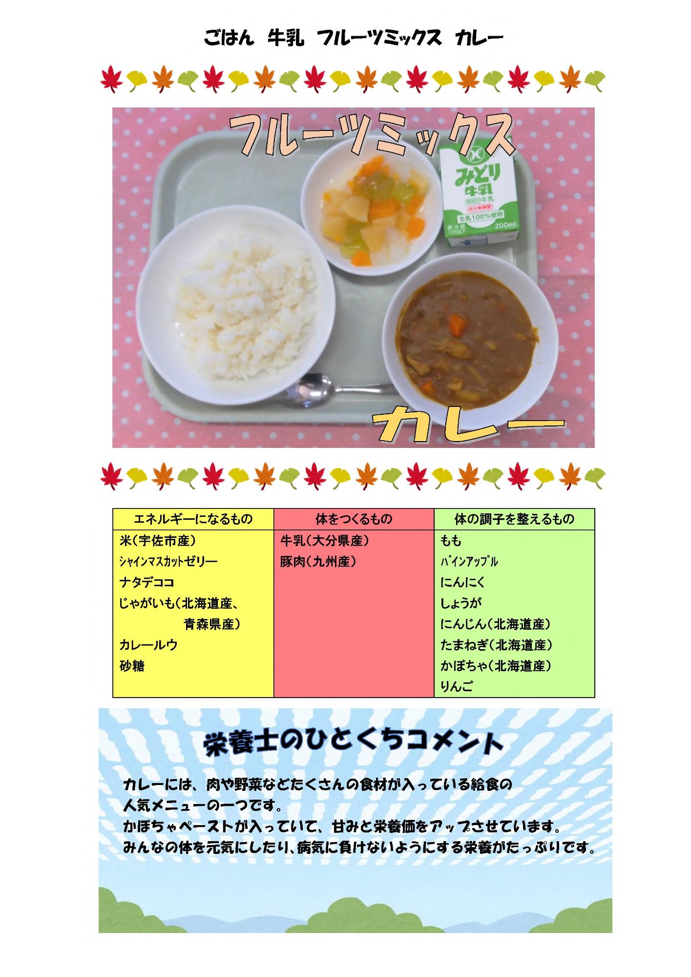 10月14日の給食