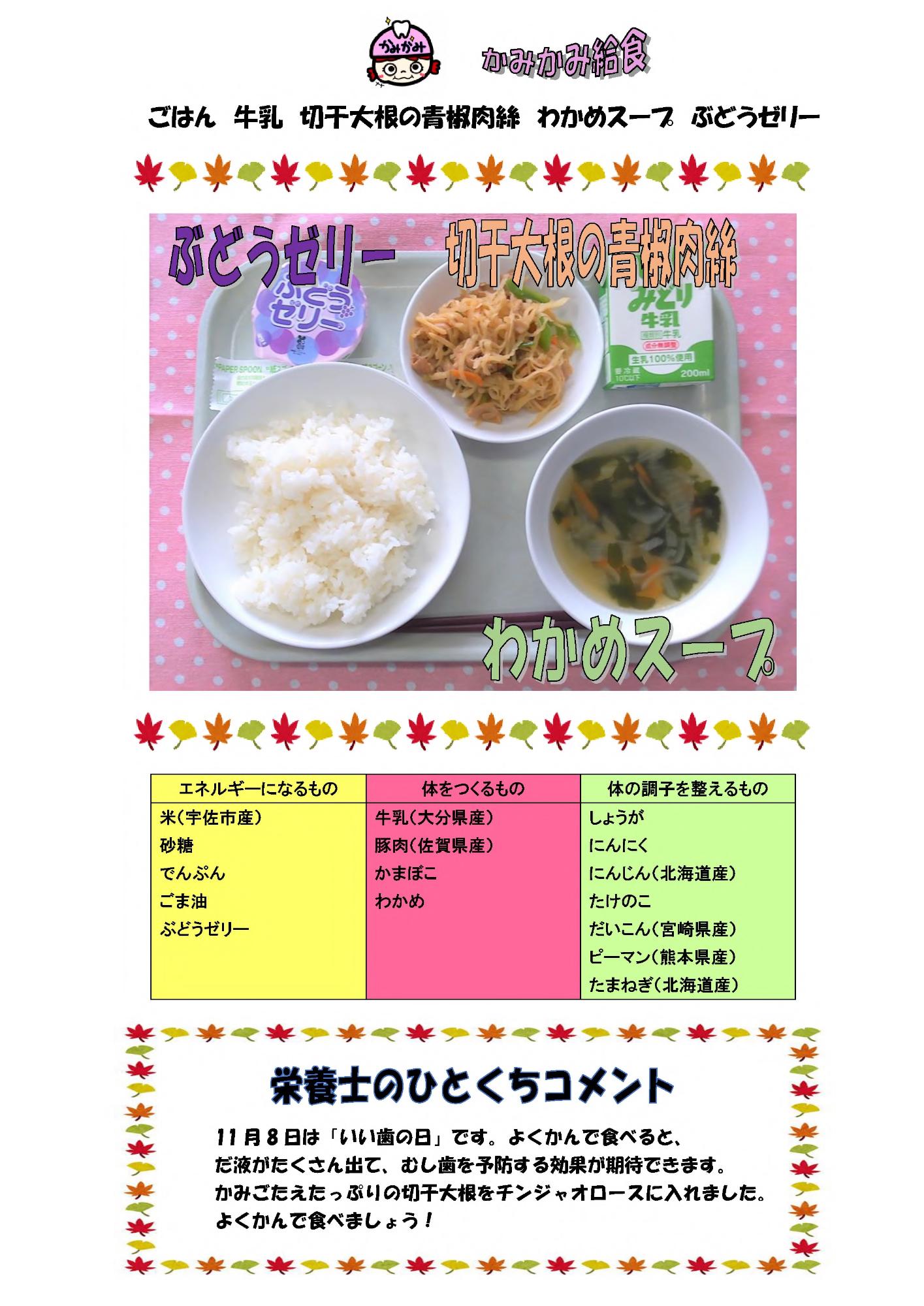 11月4日の給食
