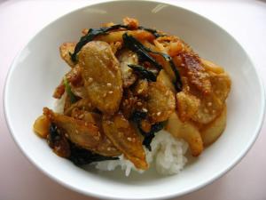 ごぼうのごまだれ丼