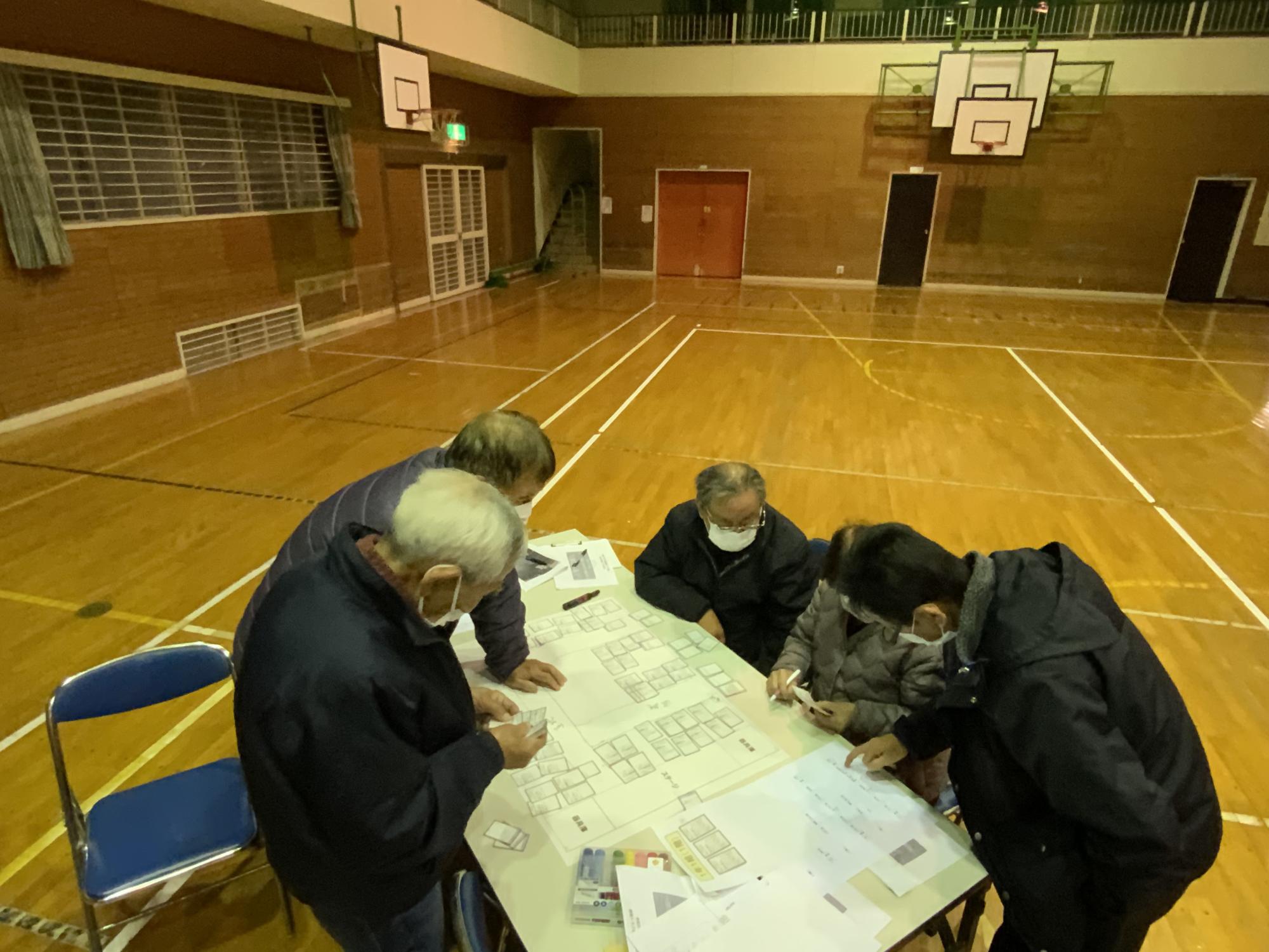 高家小学校区での学習会の様子