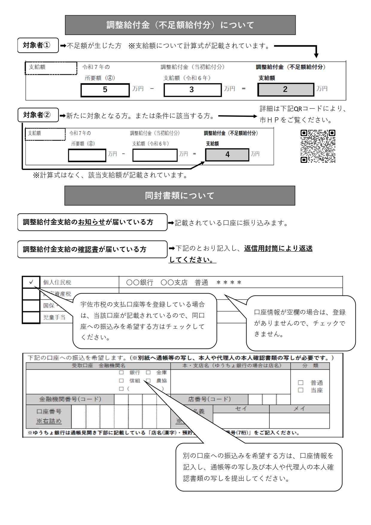不足額給付説明
