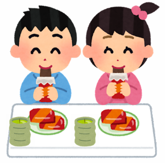 温かい飲み物と食べる