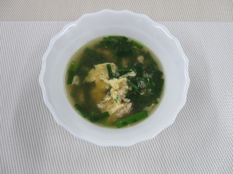 鶏ひき肉と生姜のほっとスープ写真