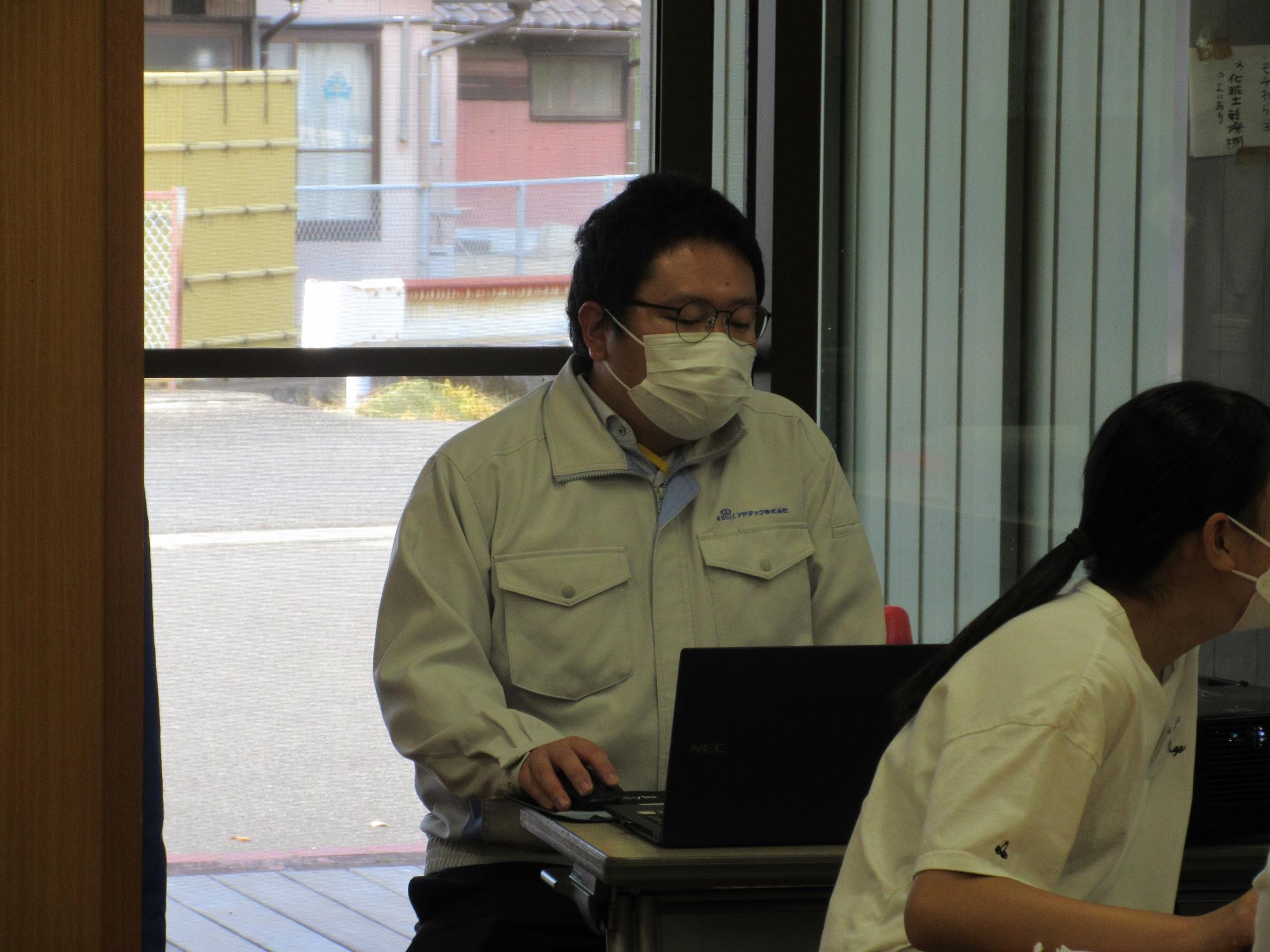 講師による『新型コロナウイルス』の説明