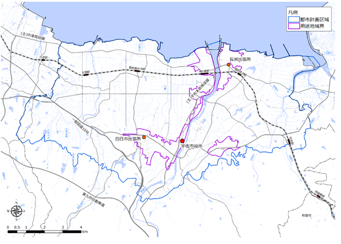 都市計画区域の図