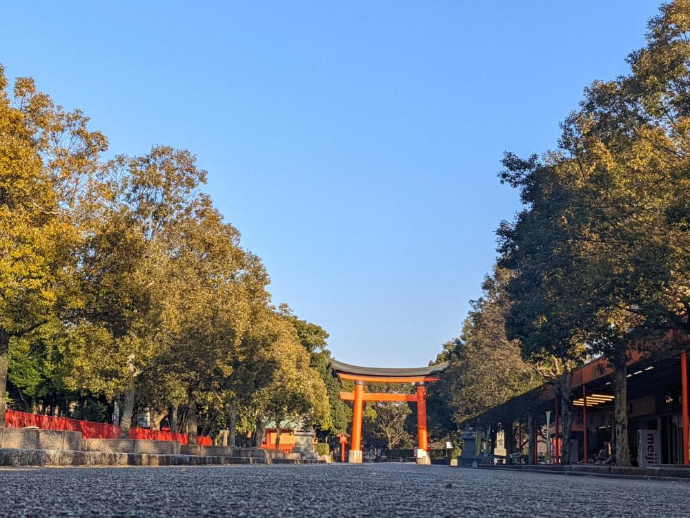 Nakamise Shopping Street leading to Usa Jingu Shrine