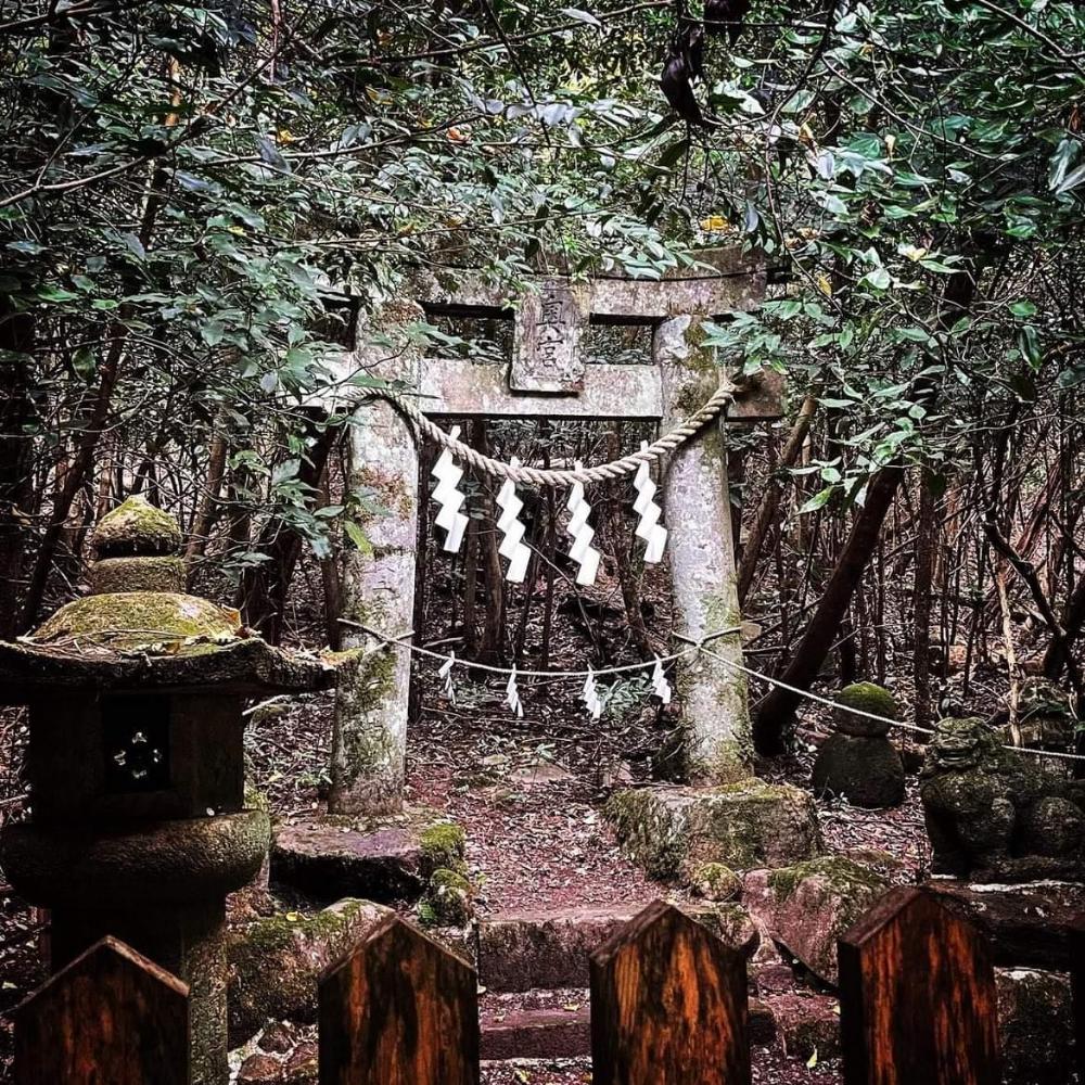 拝殿奥の禁足地