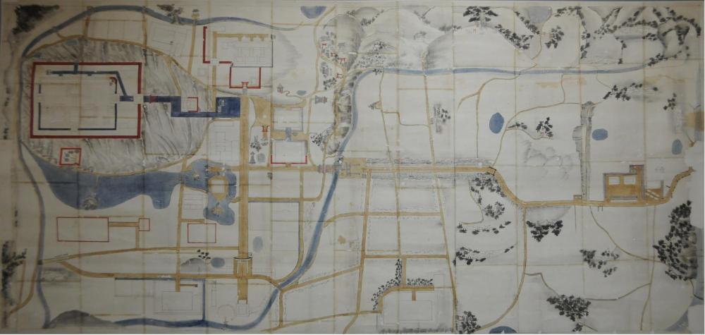 Map of the chokushi procession route (1864)