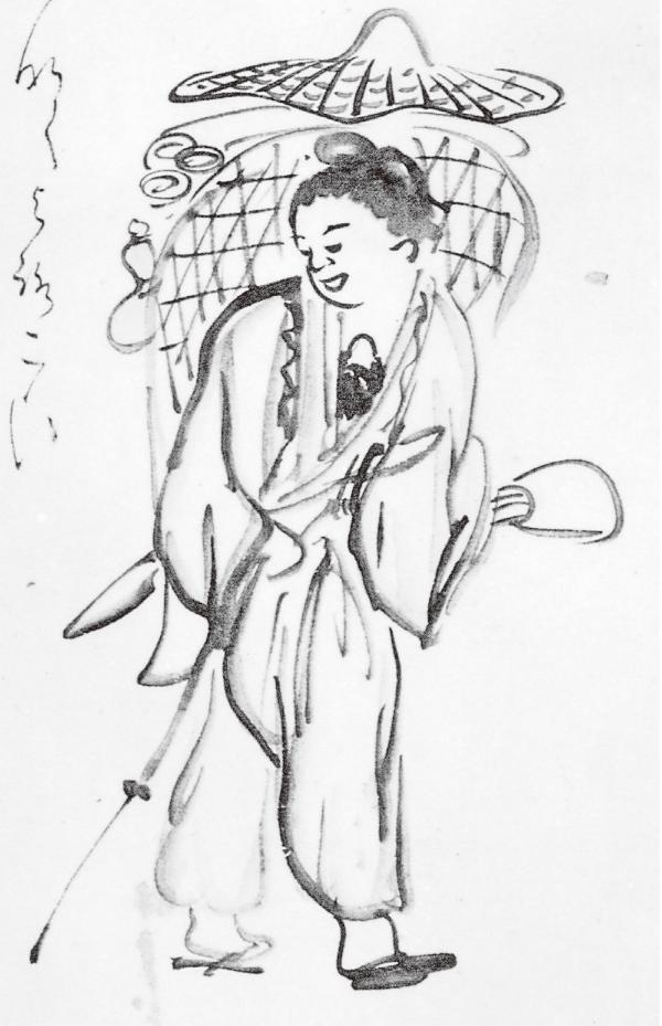 Minomushi Sanjin, self-portrait (1864)