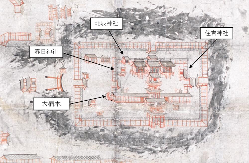 在圖解地圖上的上宮 (十五世紀早期)