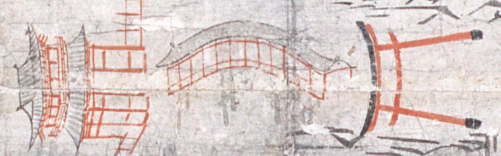 Kurehashi Bridge on an illustrated map (early fifteenth century)