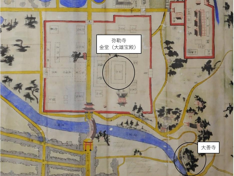 在地图上的宇佐神宫以及周边地区 (十九世纪中期)
