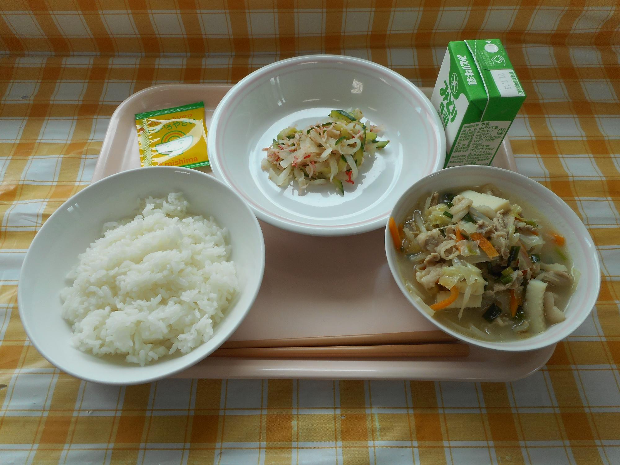 2021年7月5日の給食写真