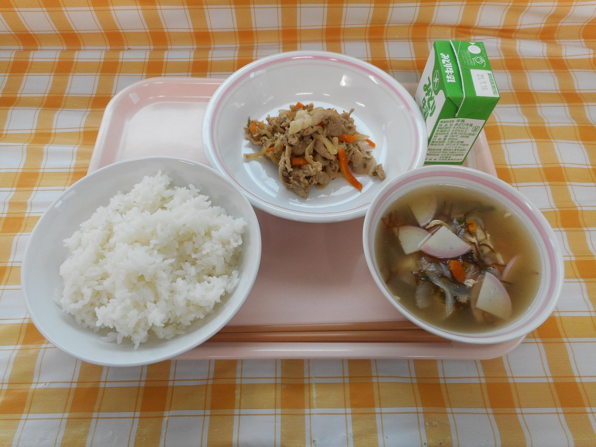 2021年7月9日の給食写真