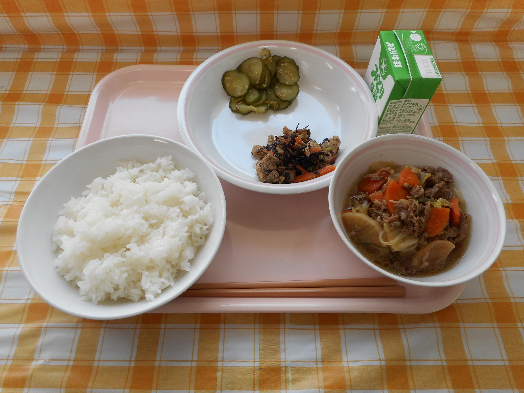 2021年7月15日の給食写真
