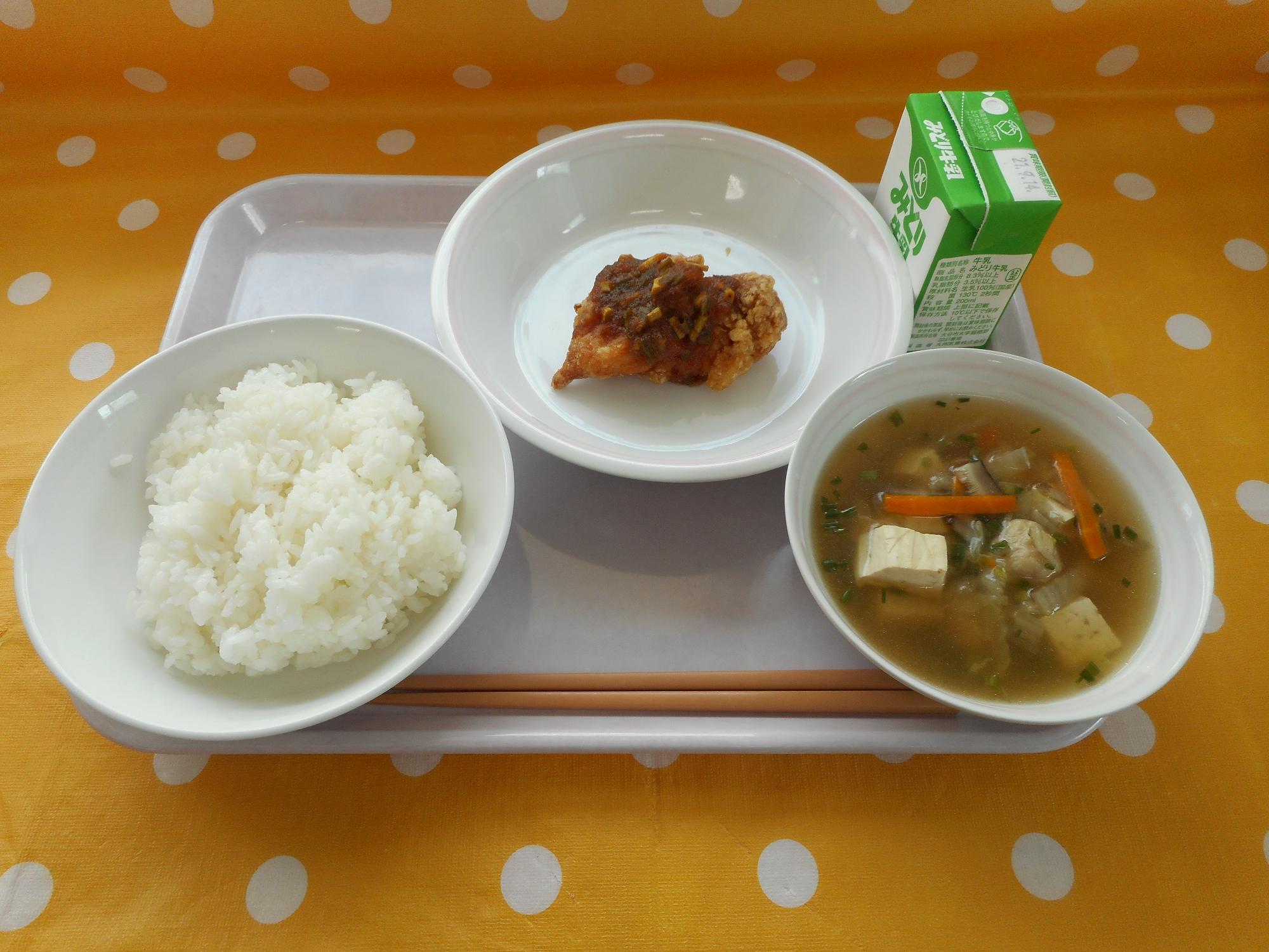 2021年9月6日の給食写真