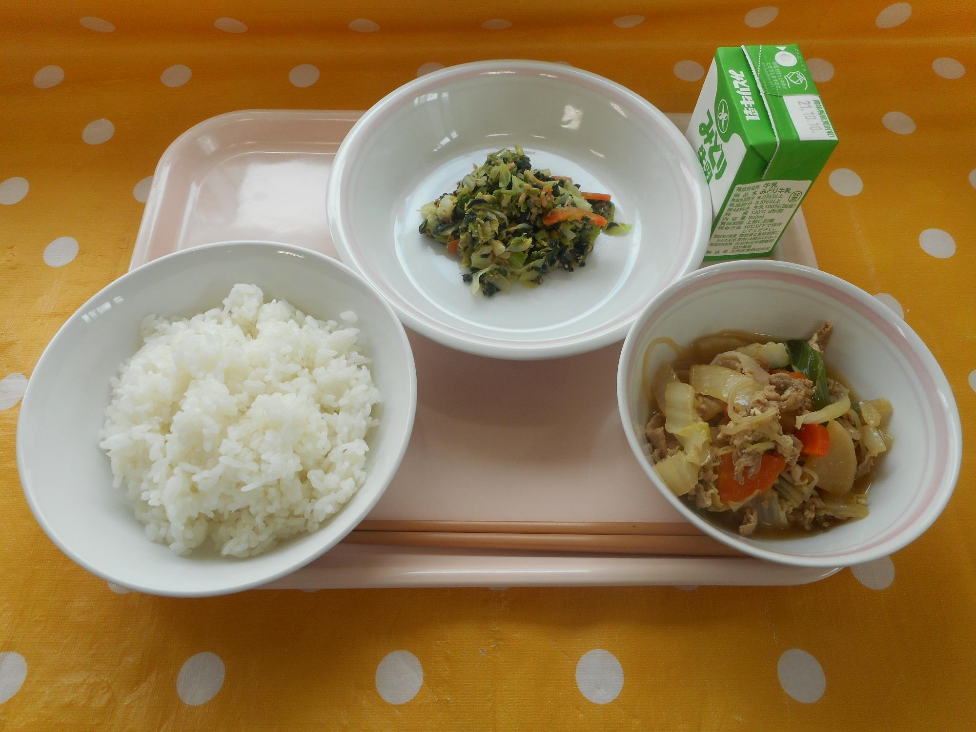 2021年10月1日の給食写真