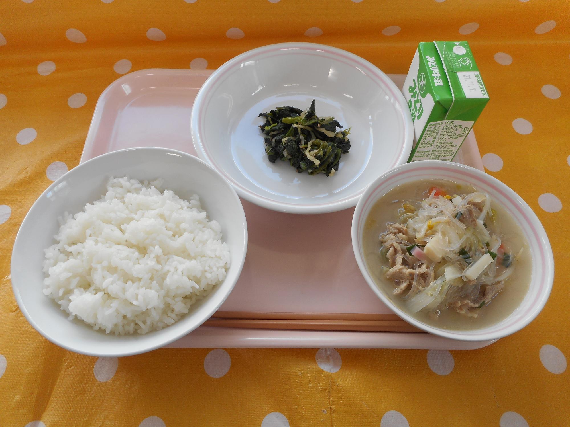 2021年10月29日の給食写真