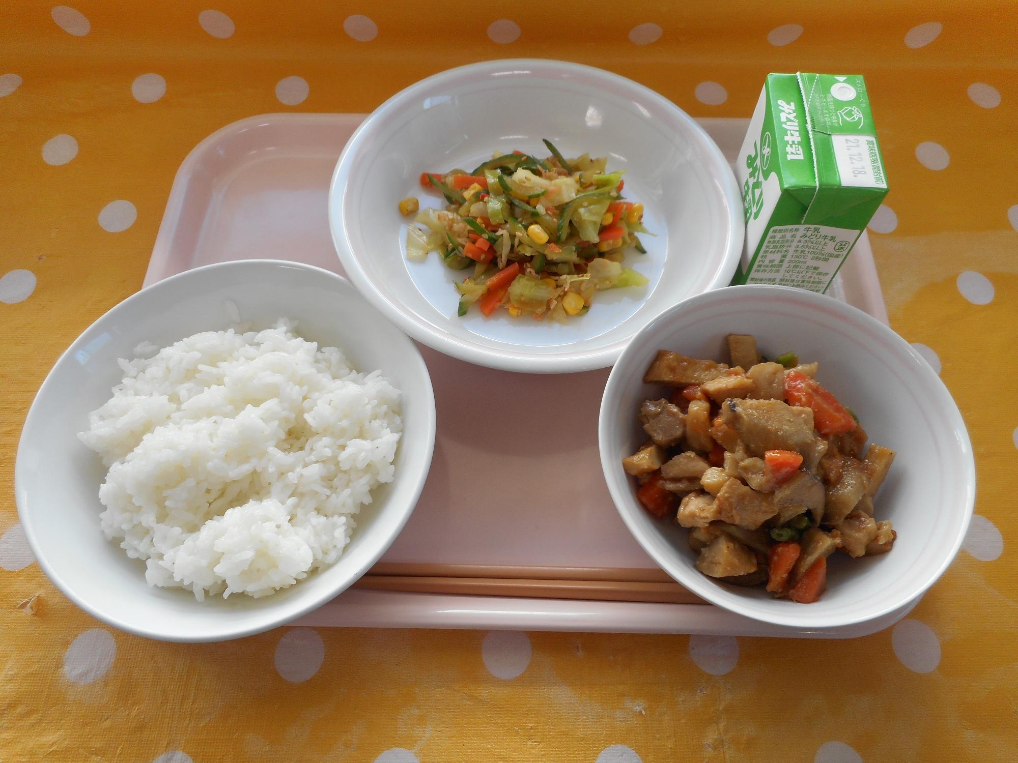 2021年12月9日の給食写真