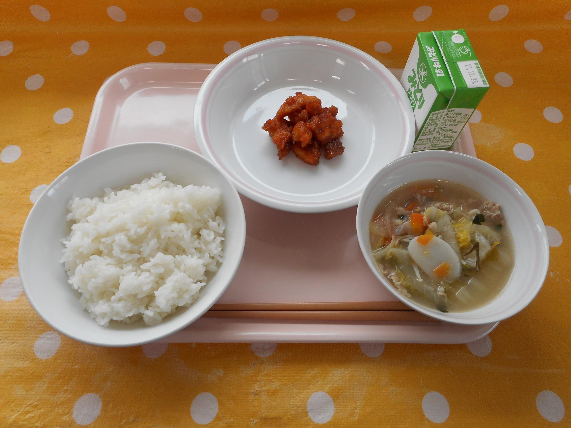 2021年12月20日の給食写真