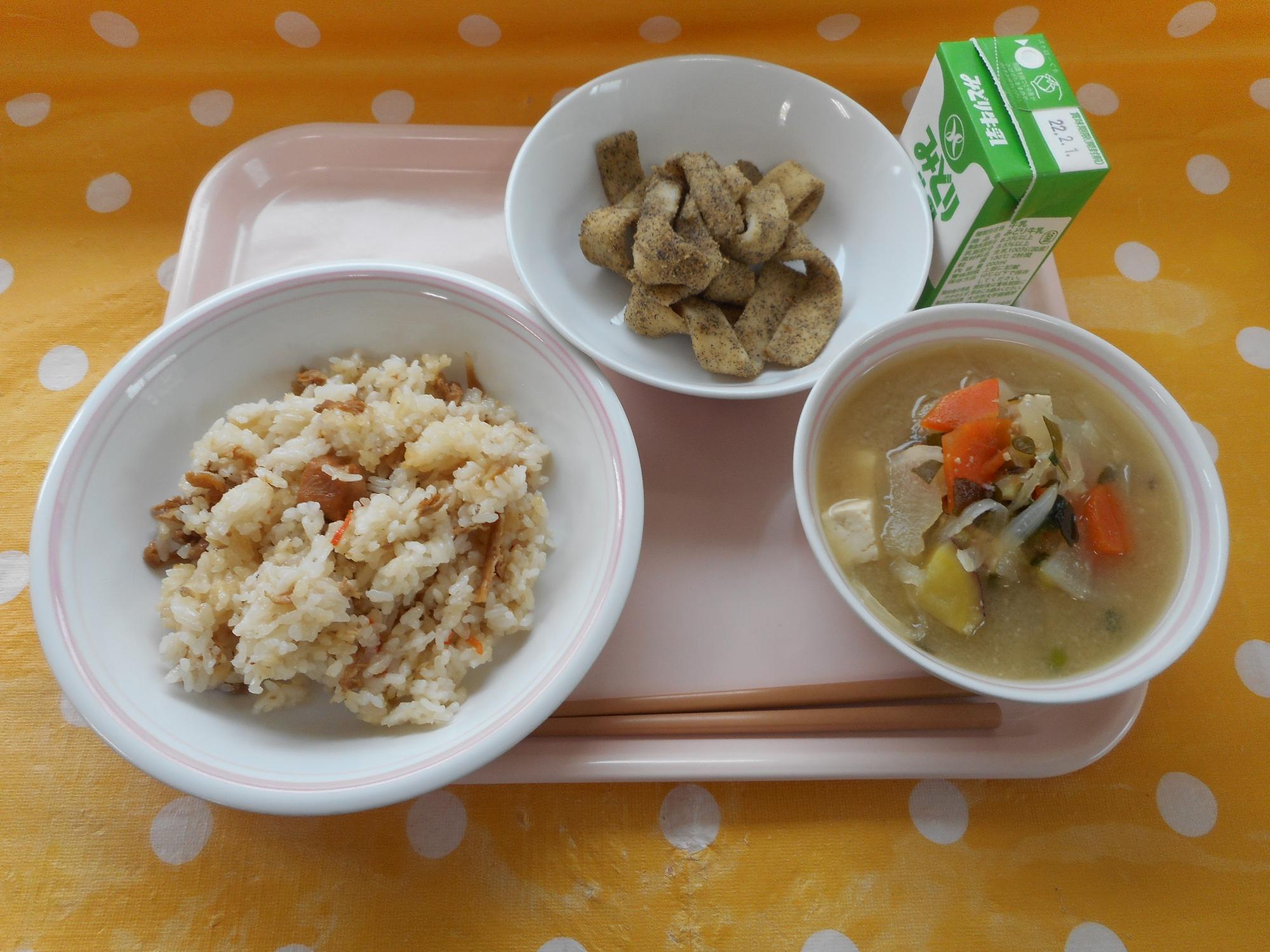 2022年1月24日の給食写真