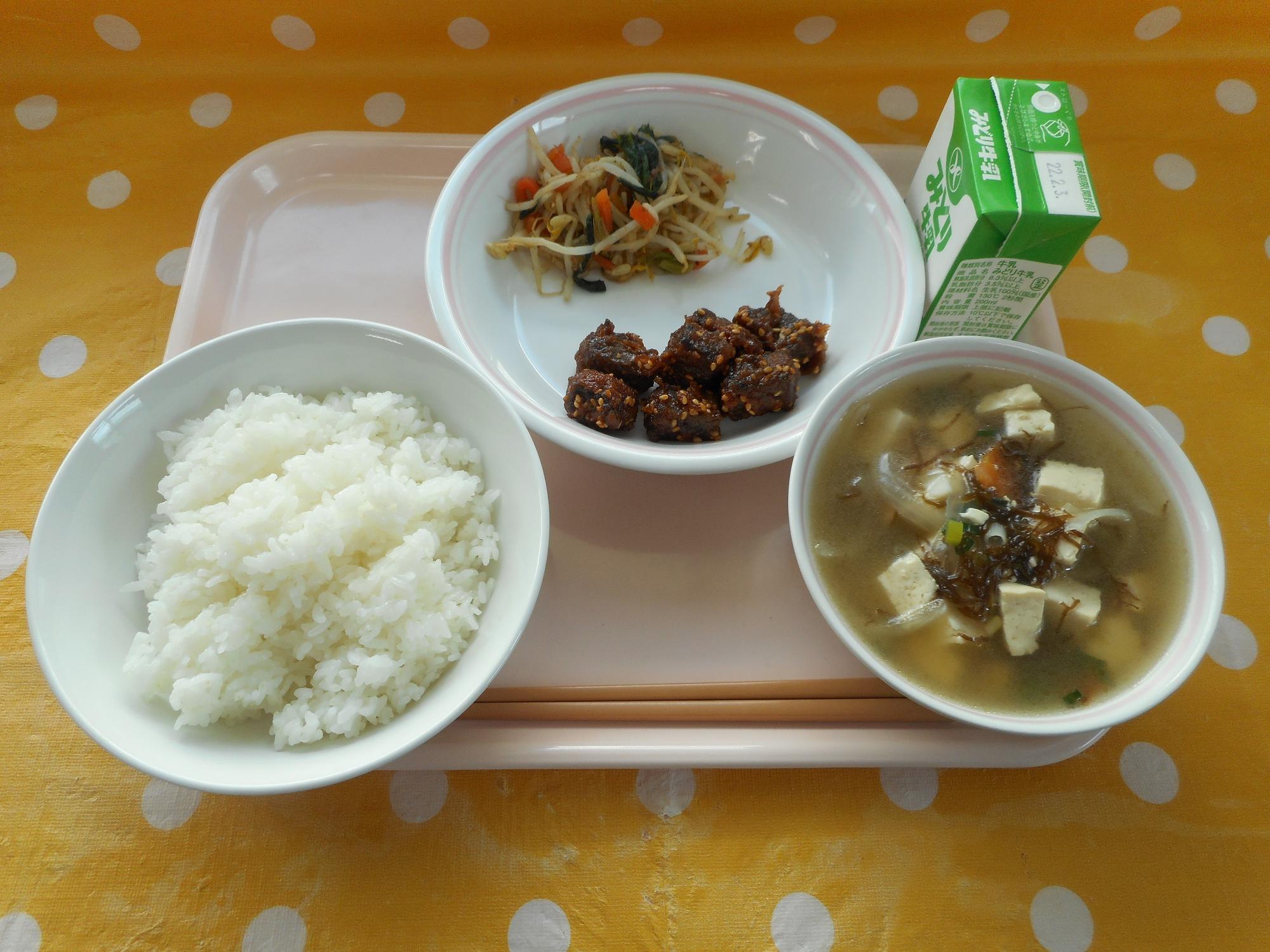 2022年1月25日の給食写真