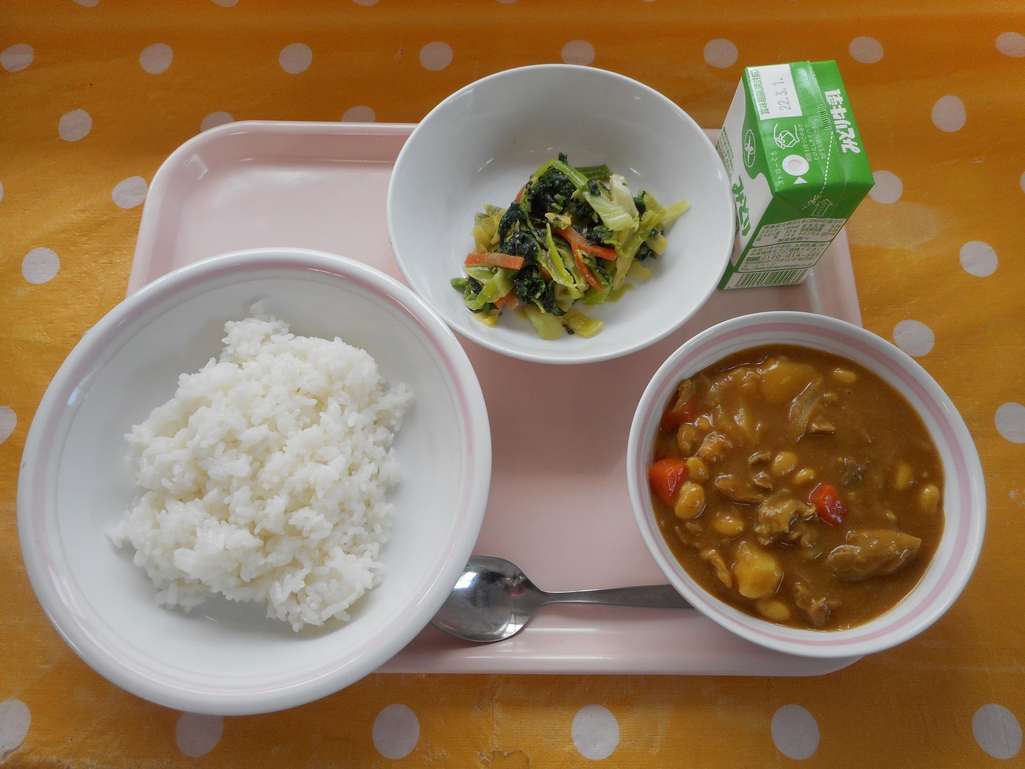 2022年2月21日の給食写真